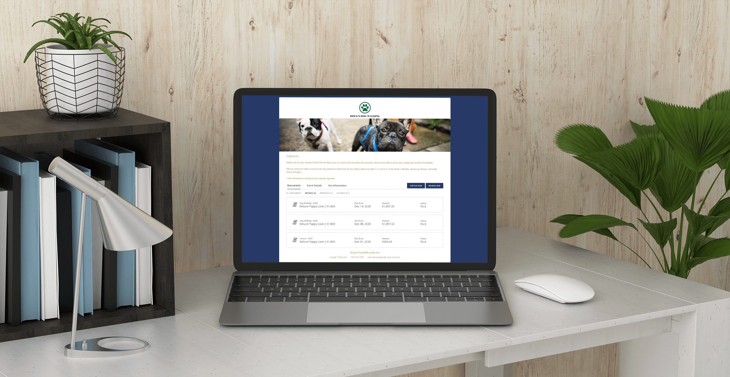 17hats new Copy Global Message button for Client Portal Settings
