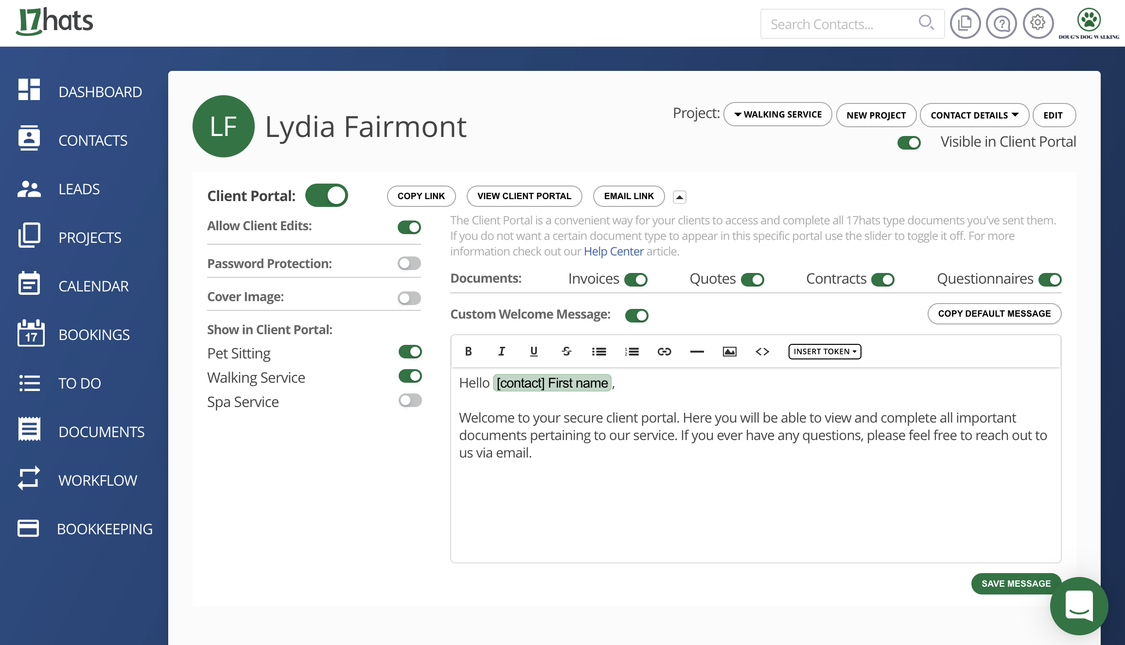 17hats Client Portal Features